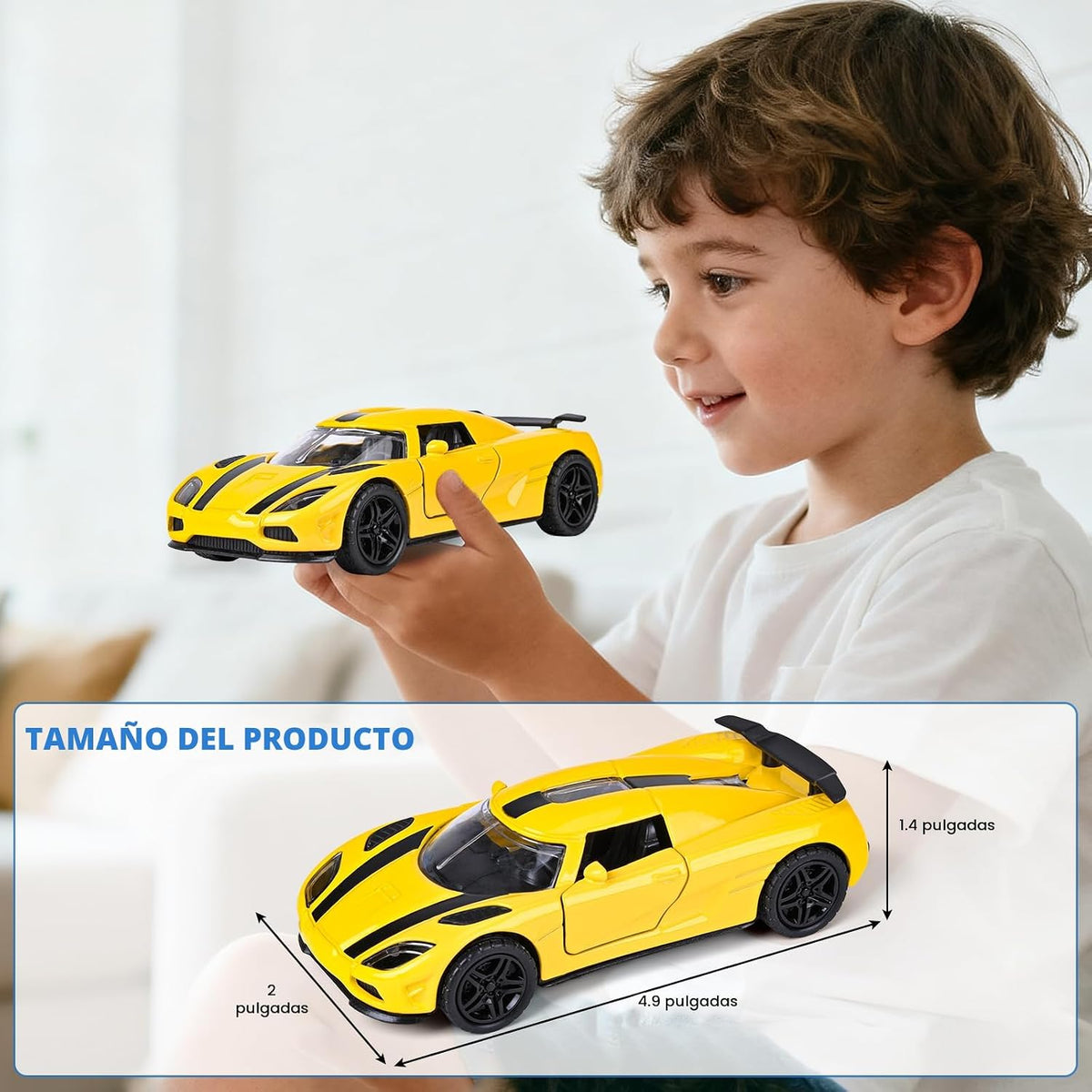 Juguete de metal fundido a presión, autos de juguete 1:36 con puert...