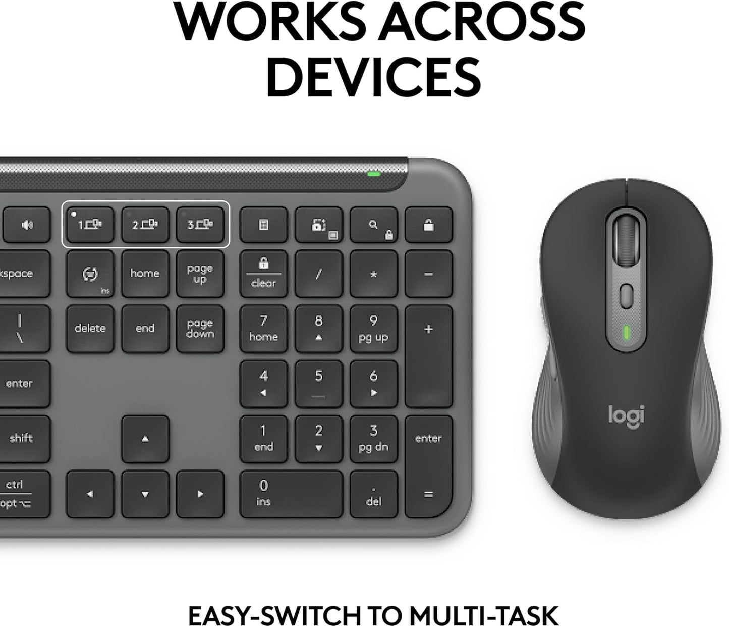 Logitech Signature Slim MK955 - Combo de teclado y ratón para empre...