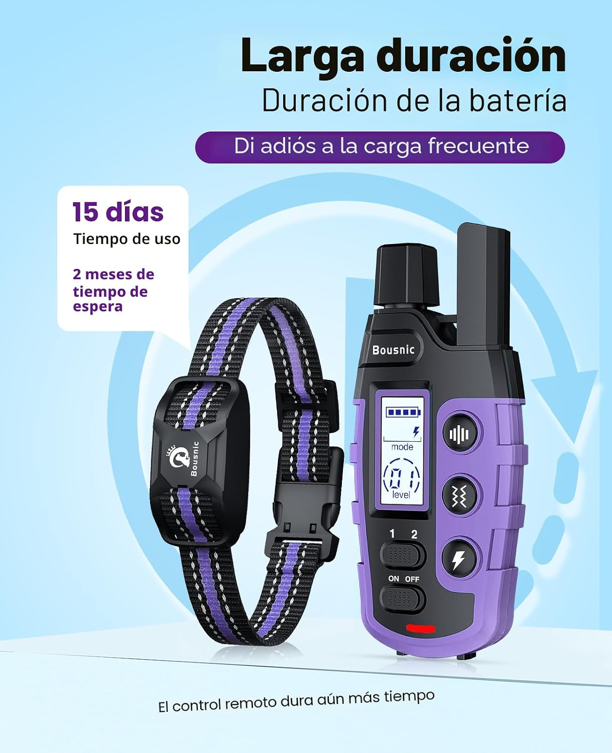 Bousnic Collar de choque para perro - Collar de entrenamiento de 10...
