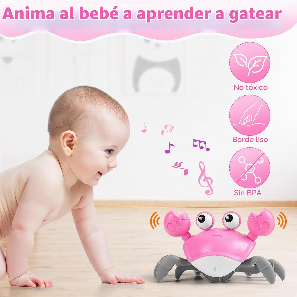Juguete de Cangrejo Gateador para Bebé Niña: Juguetes de Tiempo Boc...