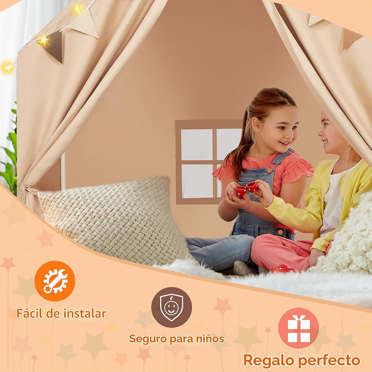 MORITECK - Tienda de campaña para niños con alfombrilla acolchada y...