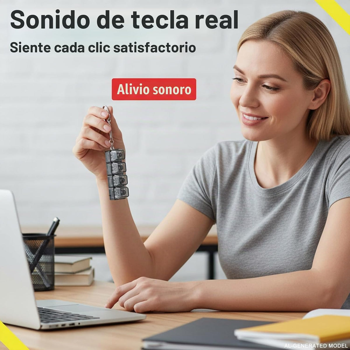 Juguete antiestrés con teclado de 2 piezas, juguete para aliviar el...
