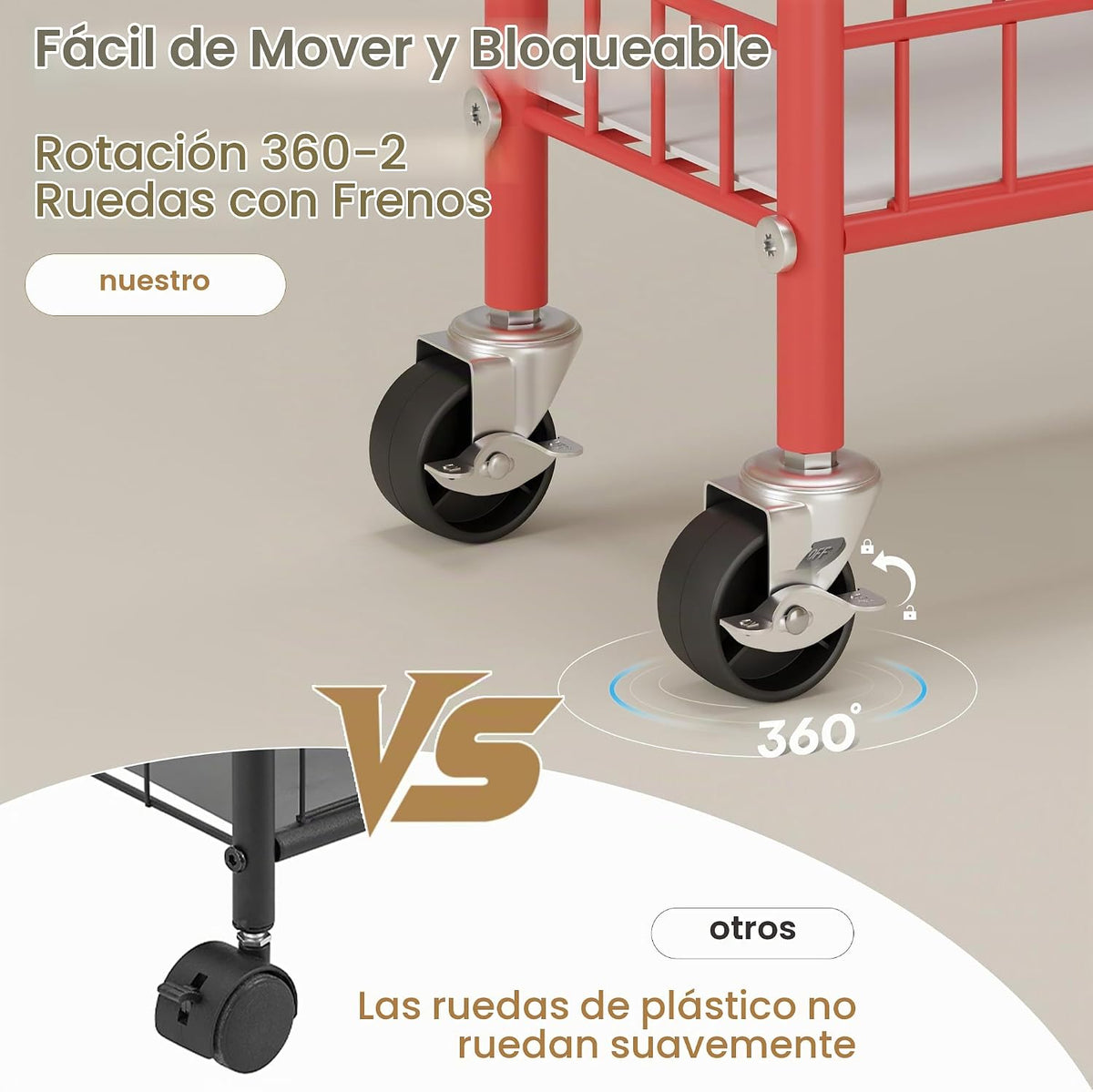 Qiaoxuan Carrito de Almacenamiento Rodante Delgado de 6 Niveles, Ca...