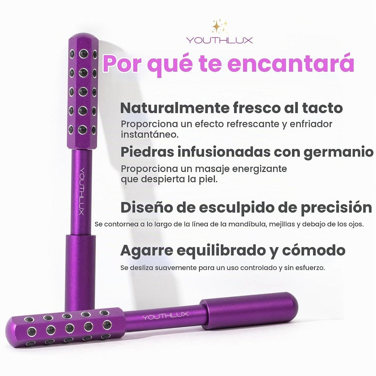 YOUTHLUX Radiance Roller \u2013 Herramienta de masaje facial de pie...