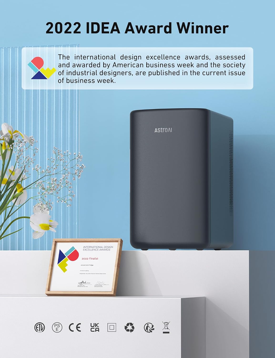 AstroAI Mini Nevera 2.0 Gen, 6 Litros\/8 Latas Nevera de Maquillaje...
