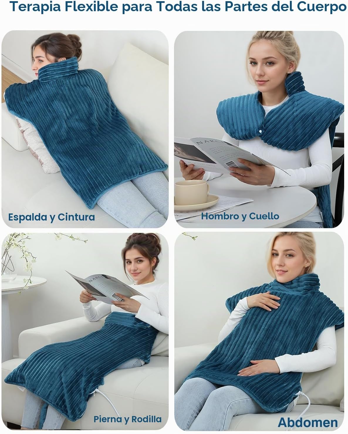 Dowin Almohadillas térmicas para aliviar el dolor de espalda, almoh...
