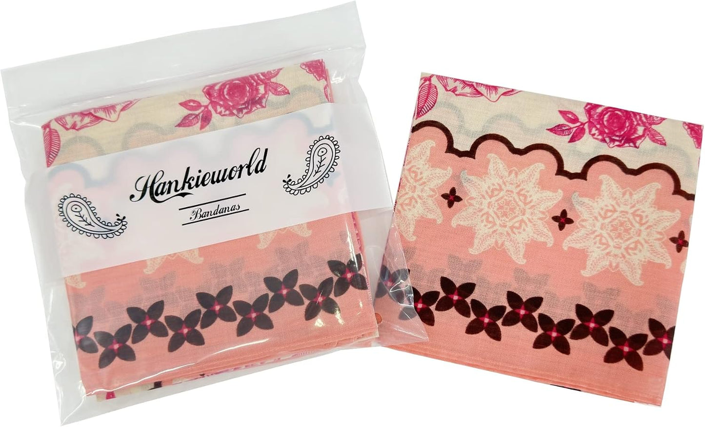 HankieWorld Bandanas para mujeres y hombres, paquete de 3 pañuelos...