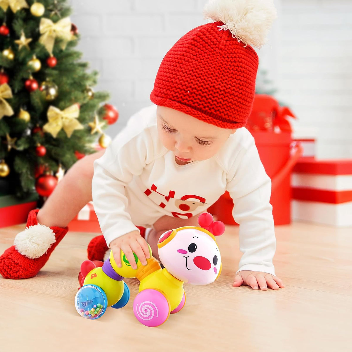 Vanmor - Juguetes para bebés de 6 a 12 meses, oruga musical Press &...