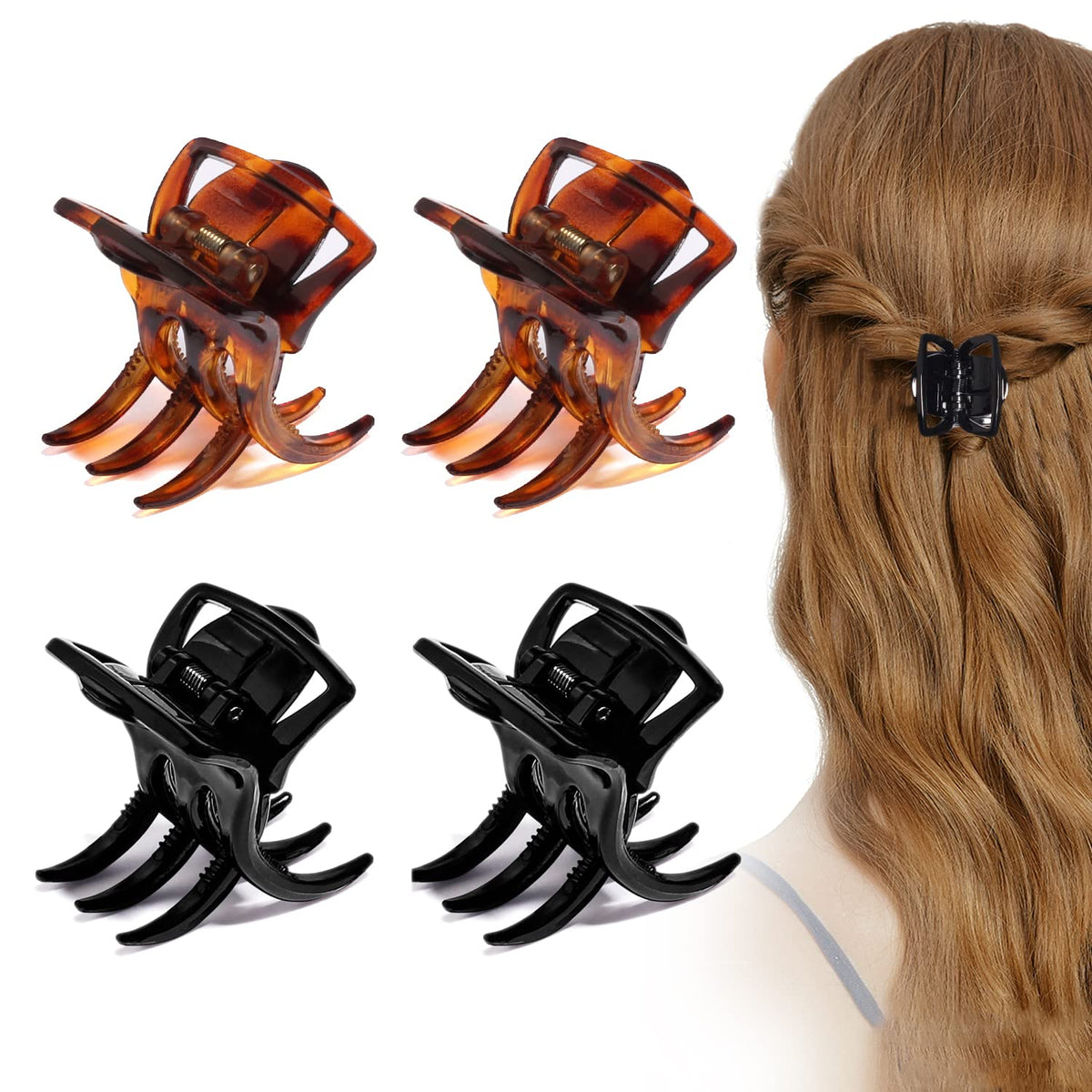 4 Piezas Pinzas para el Cabello, Morhom Pinzas para el Cabello de T...