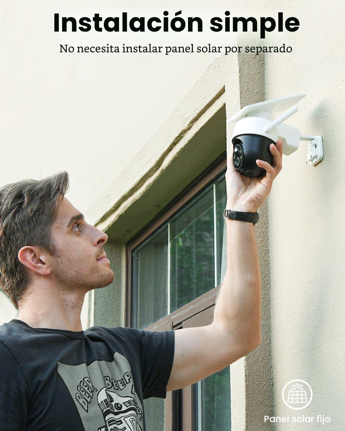 aosu Cámara solar inalámbrica para exteriores, cámara de seguridad...
