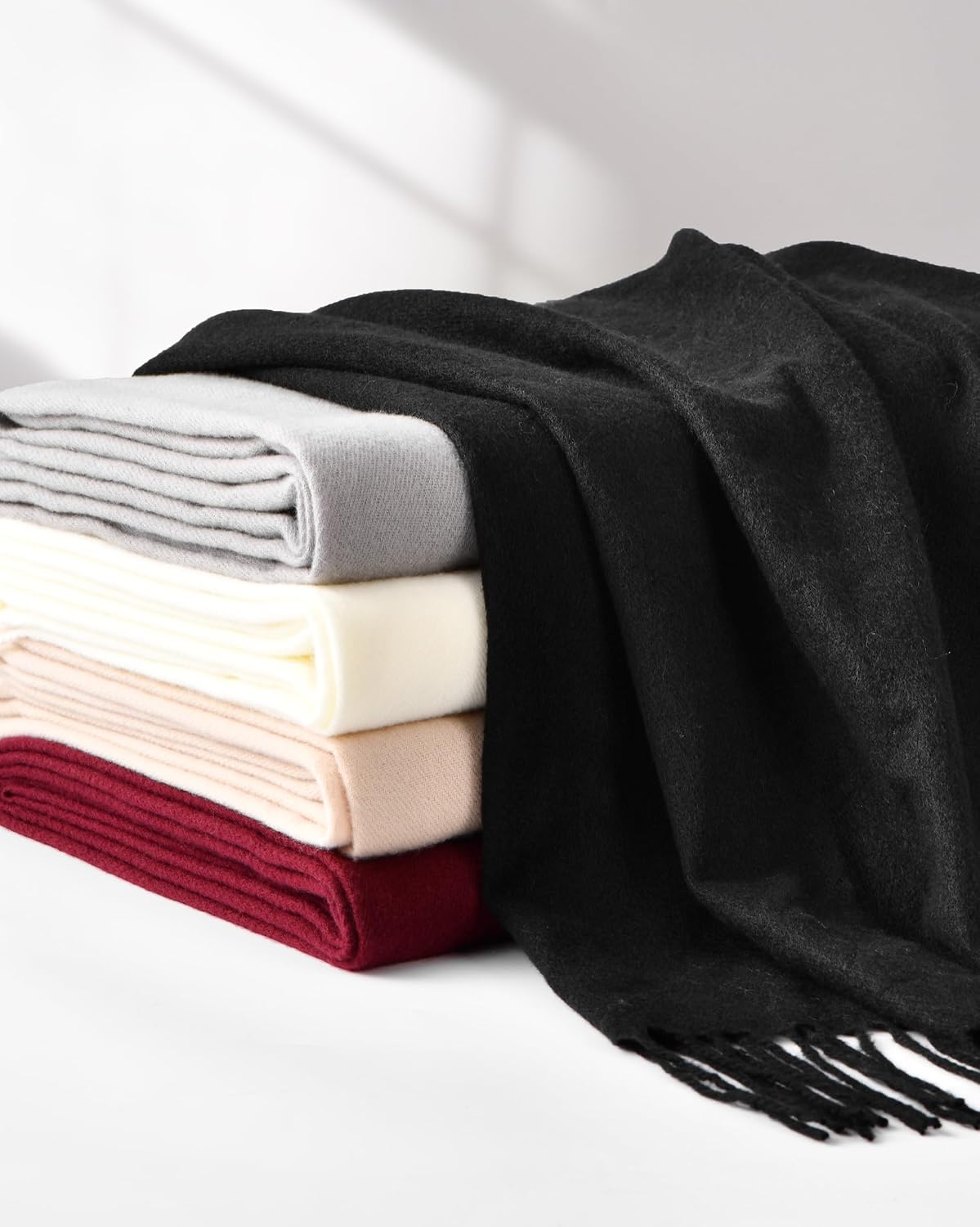Premillow Bufanda de invierno para mujer, chal de pashmina, bufanda...
