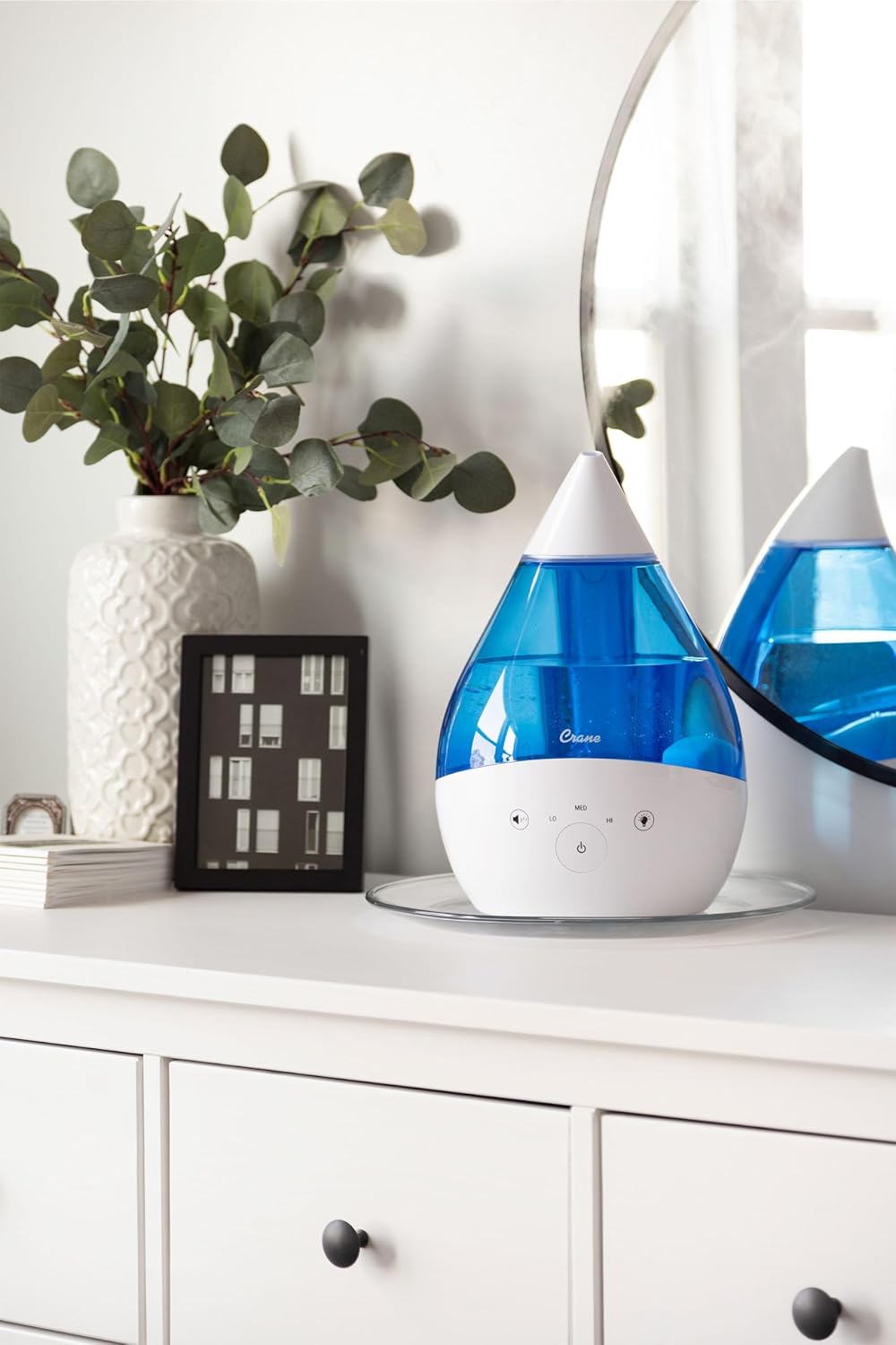 Crane Humidificador ultrasónico de niebla fría 4 en 1 Drop 2.0 con...