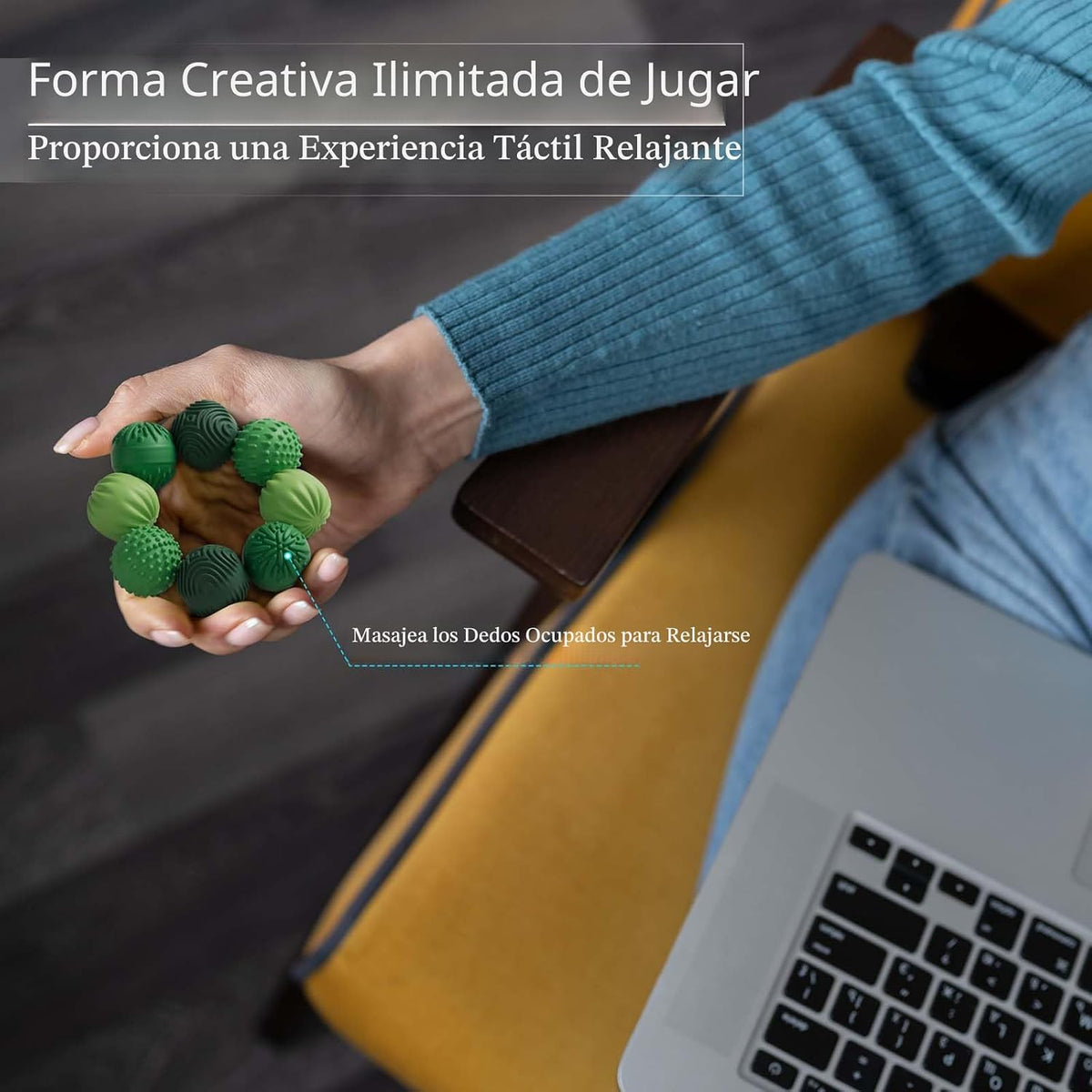 luckdoor Bolas Magnéticas de Silicona Juguetes Fidget para Adultos...