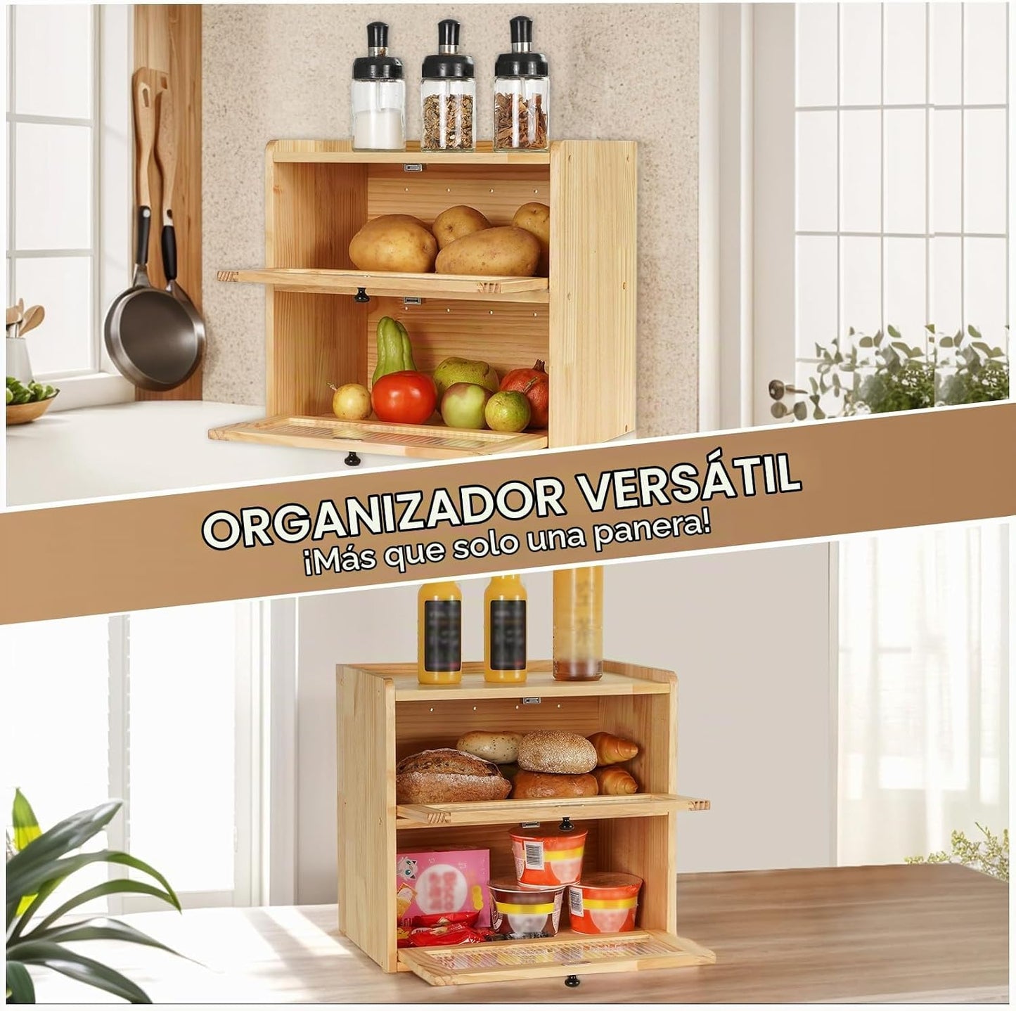 Sunhoo Panera para Encimera de Cocina Contenedor de Almacenamiento...