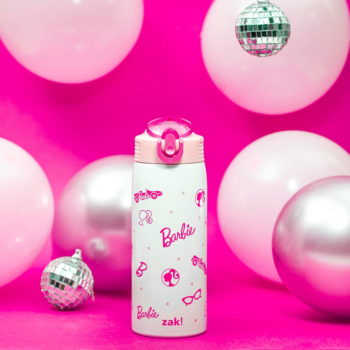 Zak Designs Barbie Porter - Botella de agua para viajes y en casa,...