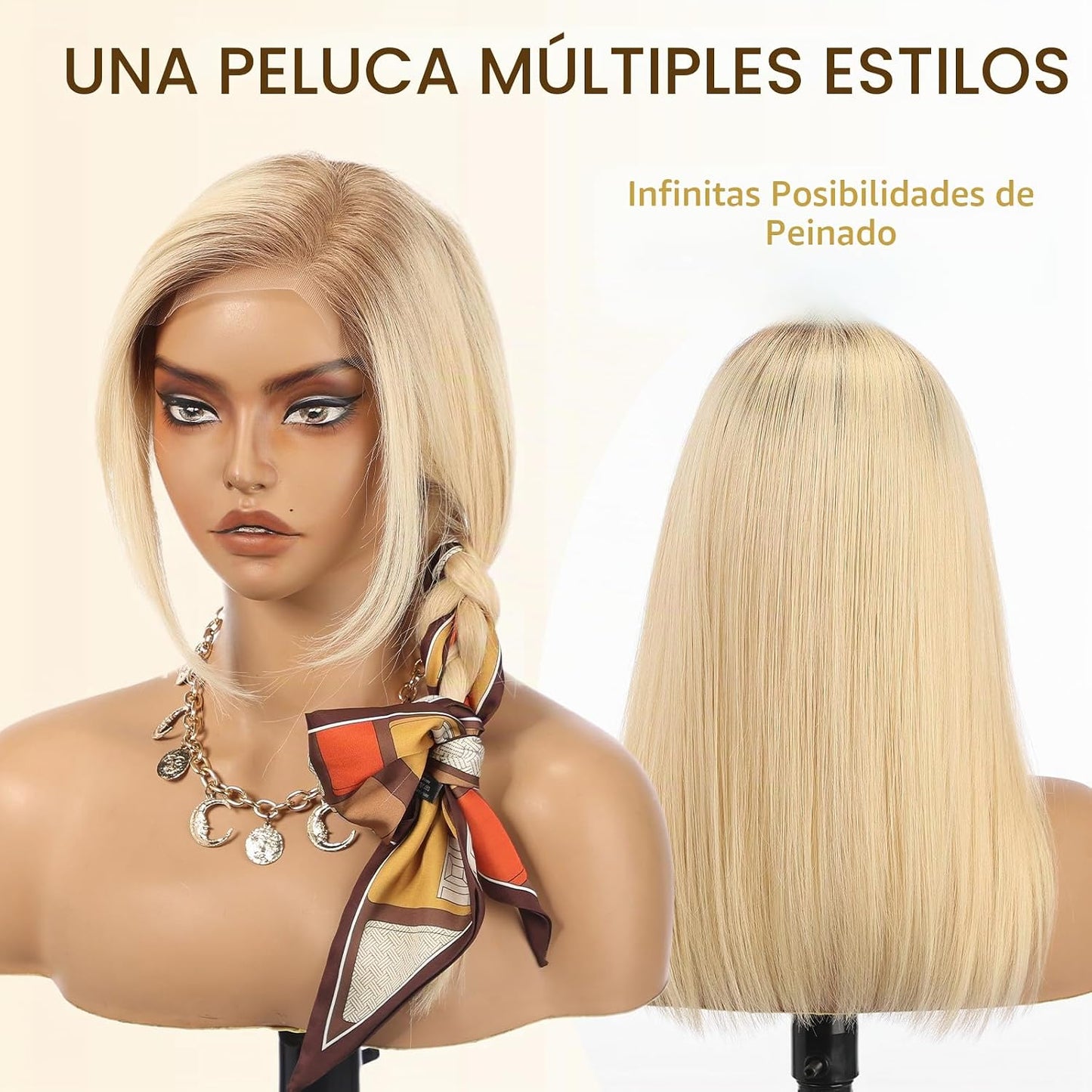 Wear but free KKU Pelucas de cabello 100% humano para mujer, peluca...
