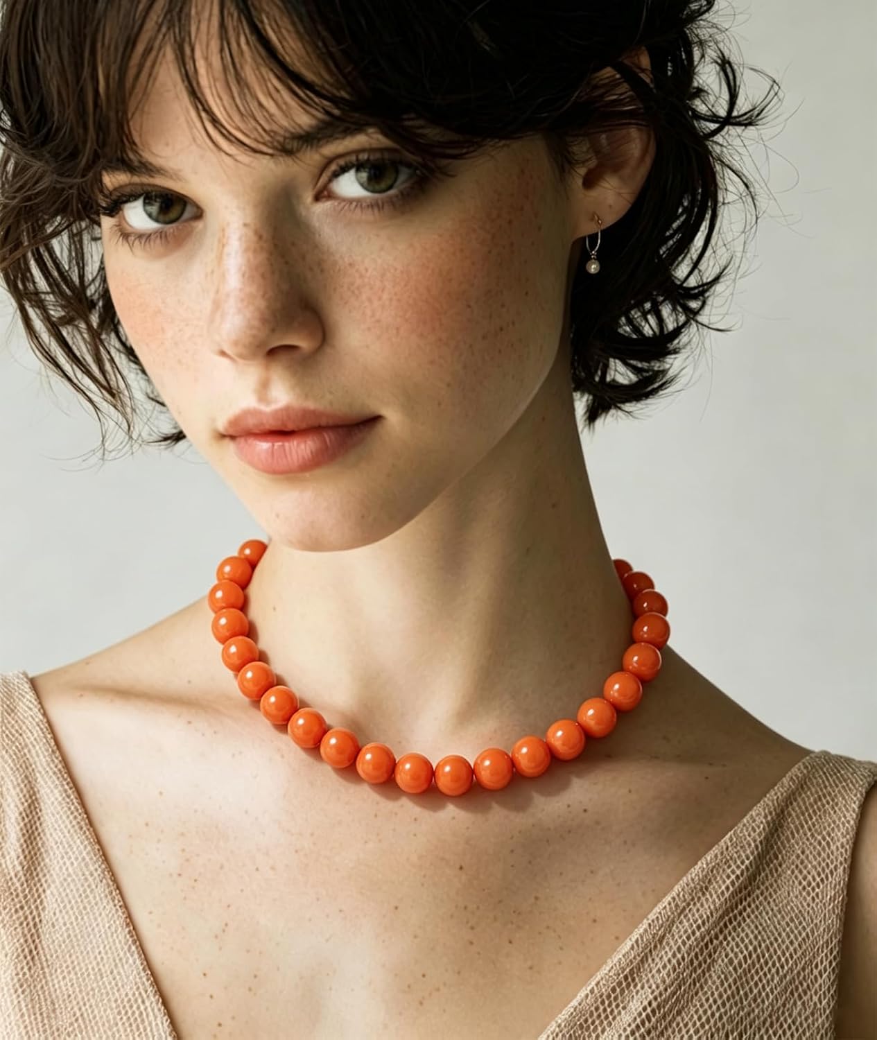 Lsljilidzsw Collar de cuentas gruesas para mujer, 0.631 pulgadas, c...