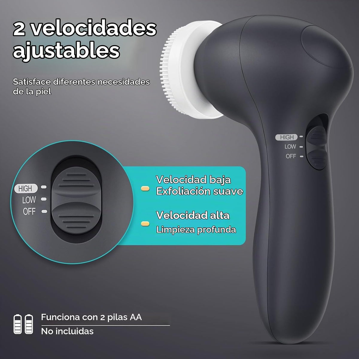 COSLUS Cepillo de Limpieza Facial: Cepillo de Limpieza Facial Ajust...