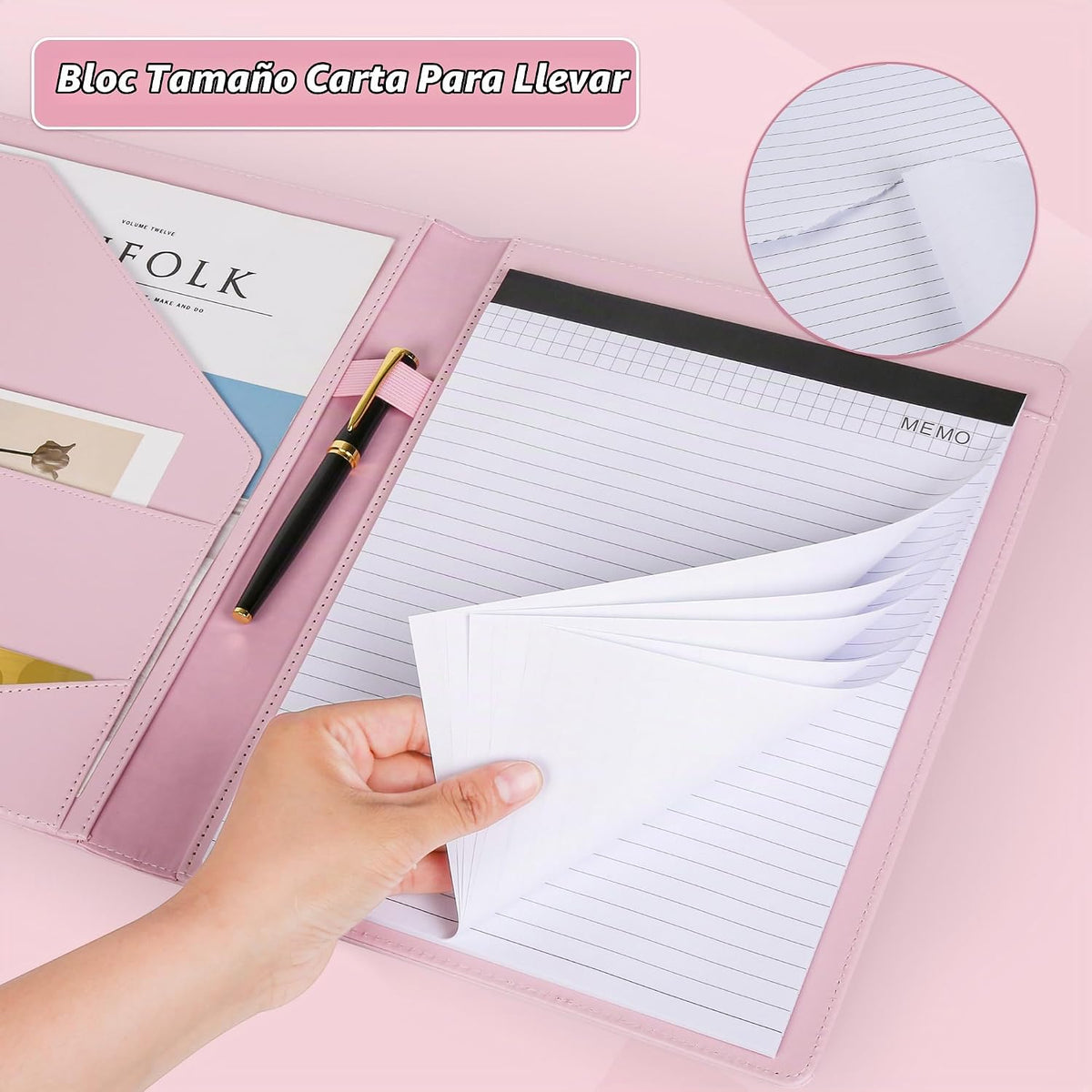 Pacific Mailer carpeta portafolios con cremallera, organizador de d...