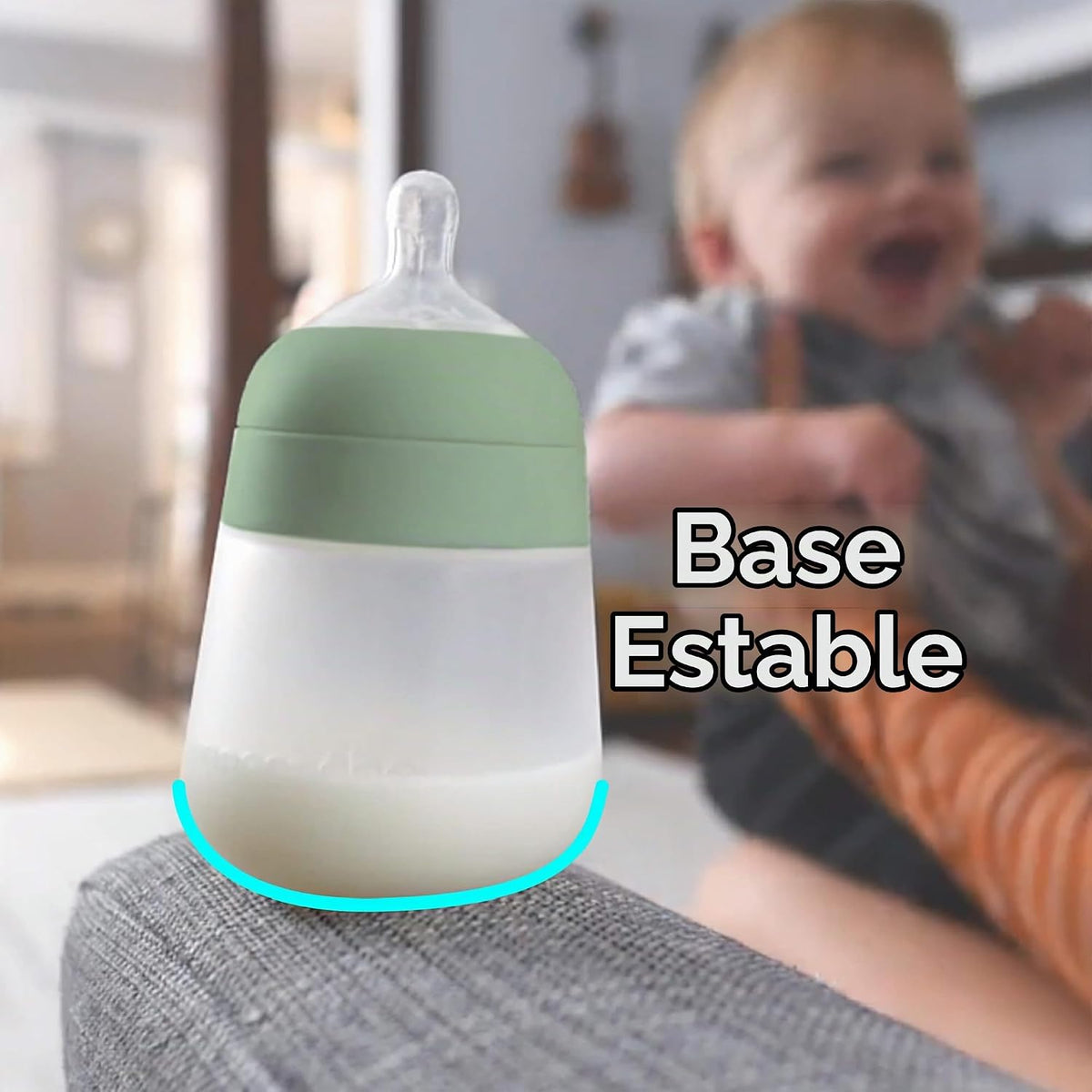 Nanobebe - Juego flexible de biberones de silicona con pezones anti...