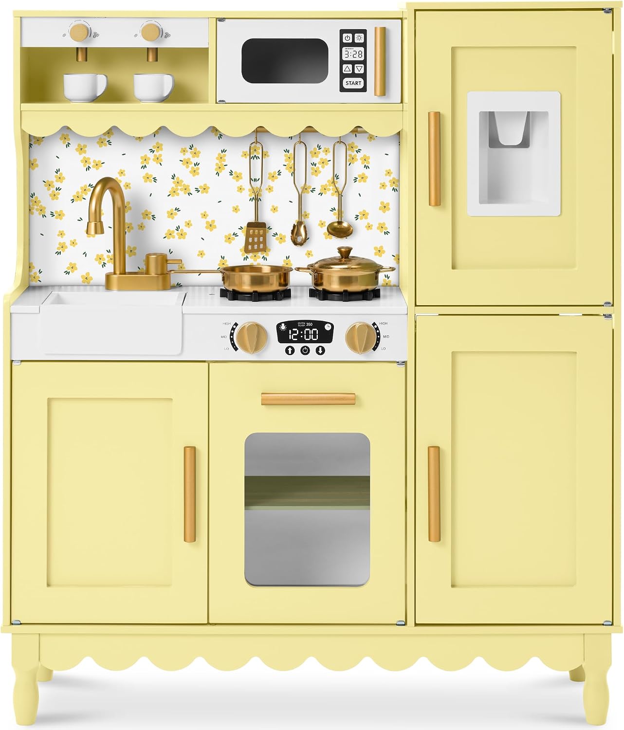 Best Choice Products Juego de cocina para niños, estilo cabaña, jue...