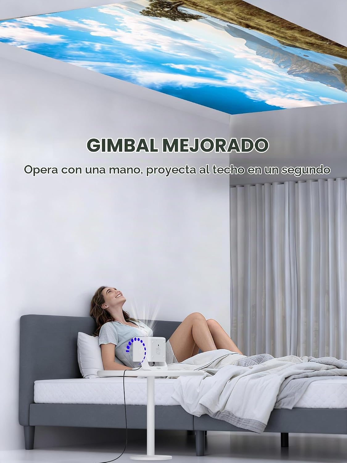 [Ahora con Netflix y 3500ANSI] Proyector inteligente 4K con WiFi y...