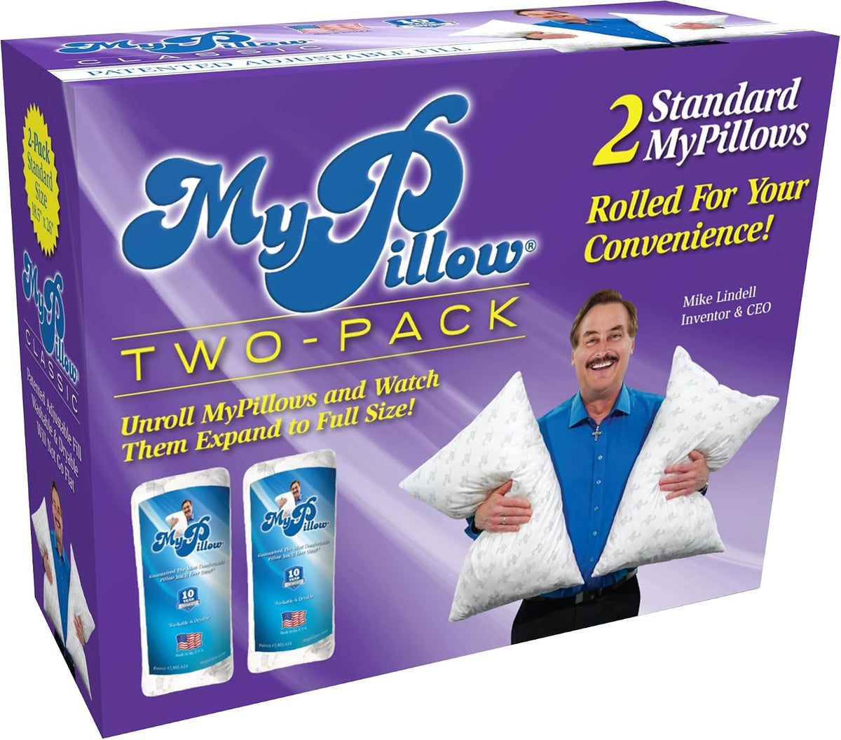 Almohadas MyPillow para dormir, de cama, tamaño estándar, paquete d...