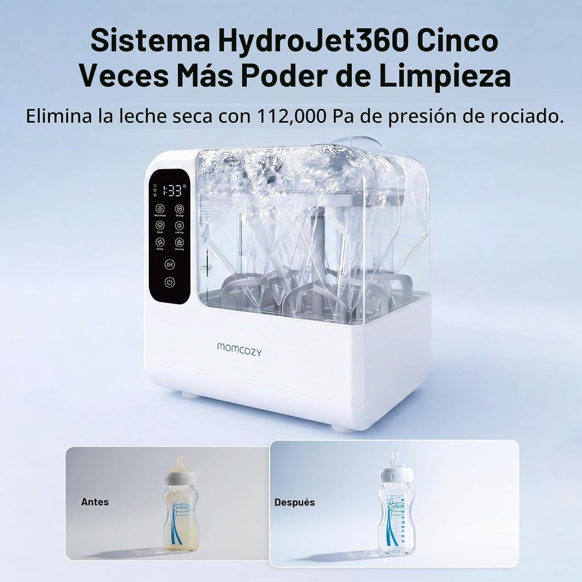 Momcozy DeepClean D8 Lavadora, esterilizador y secadora - Limpieza...