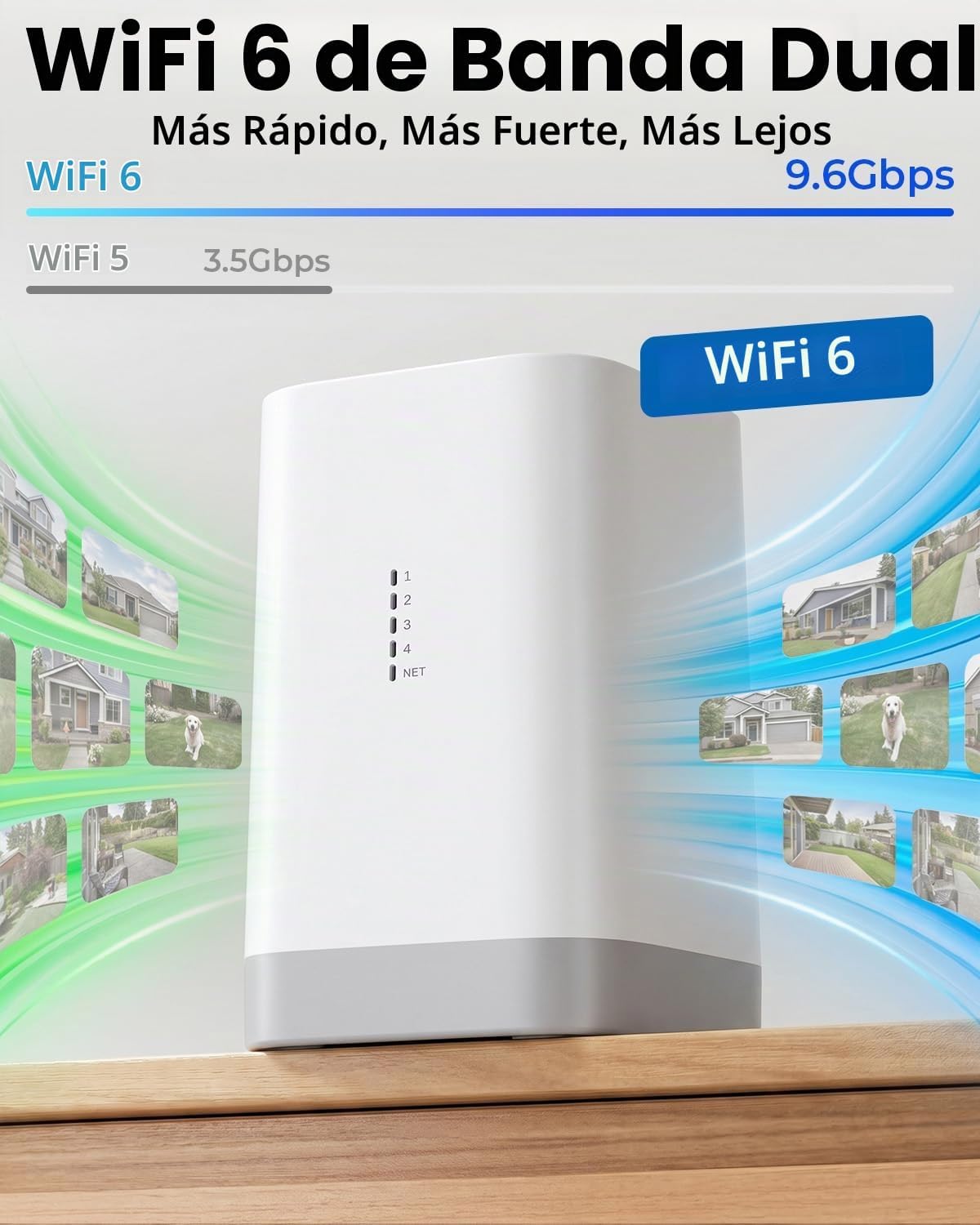 Carltec Sistema de cámara de seguridad solar sin cargo mensual con...