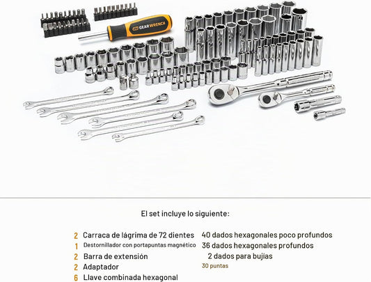 GEARWRENCH GW72SCBMTS - Juego de herramientas manuales de mecánica...