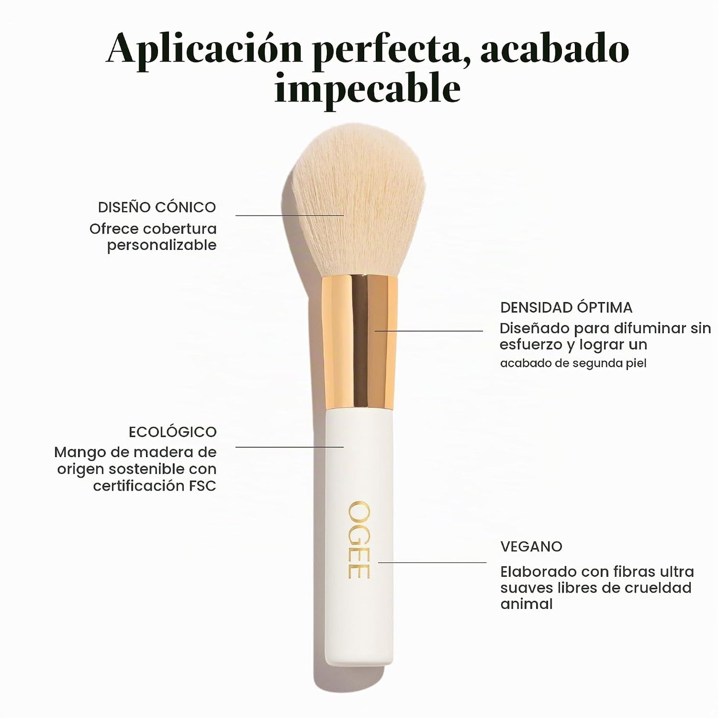 Ogee Brocha para Polvo \u2013 Brocha de Maquillaje de Calidad Profe...