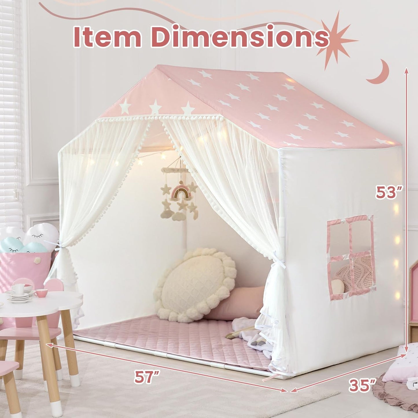 Tienda de campaña para niños con alfombra, tienda de campaña para n...