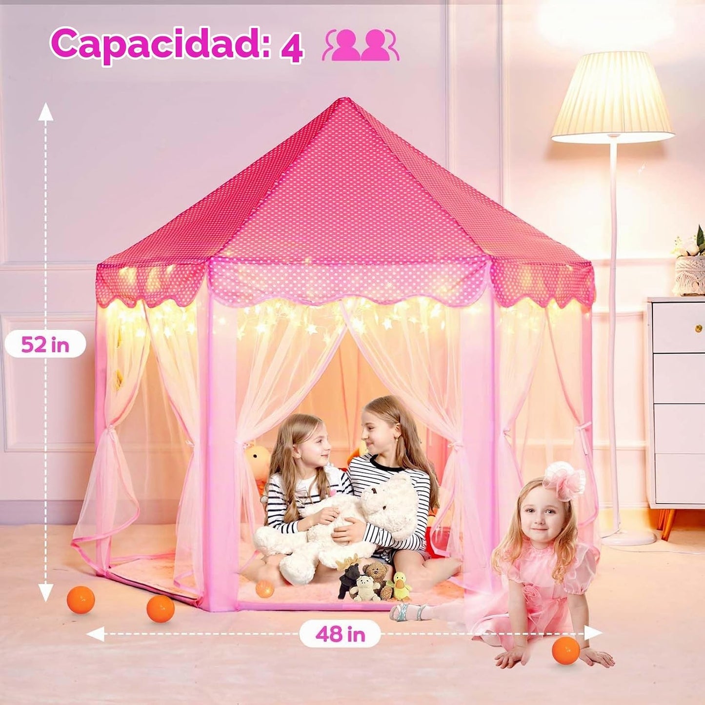 Tienda de Castillo de Princesa con Alfombra para Niñas, Tiendas de...