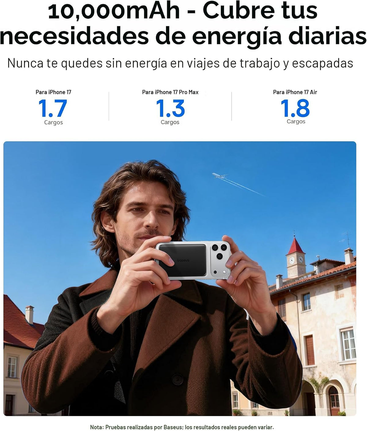 Baseus Picogo Power Bank, cargador portátil MagSafe ultra delgado d...
