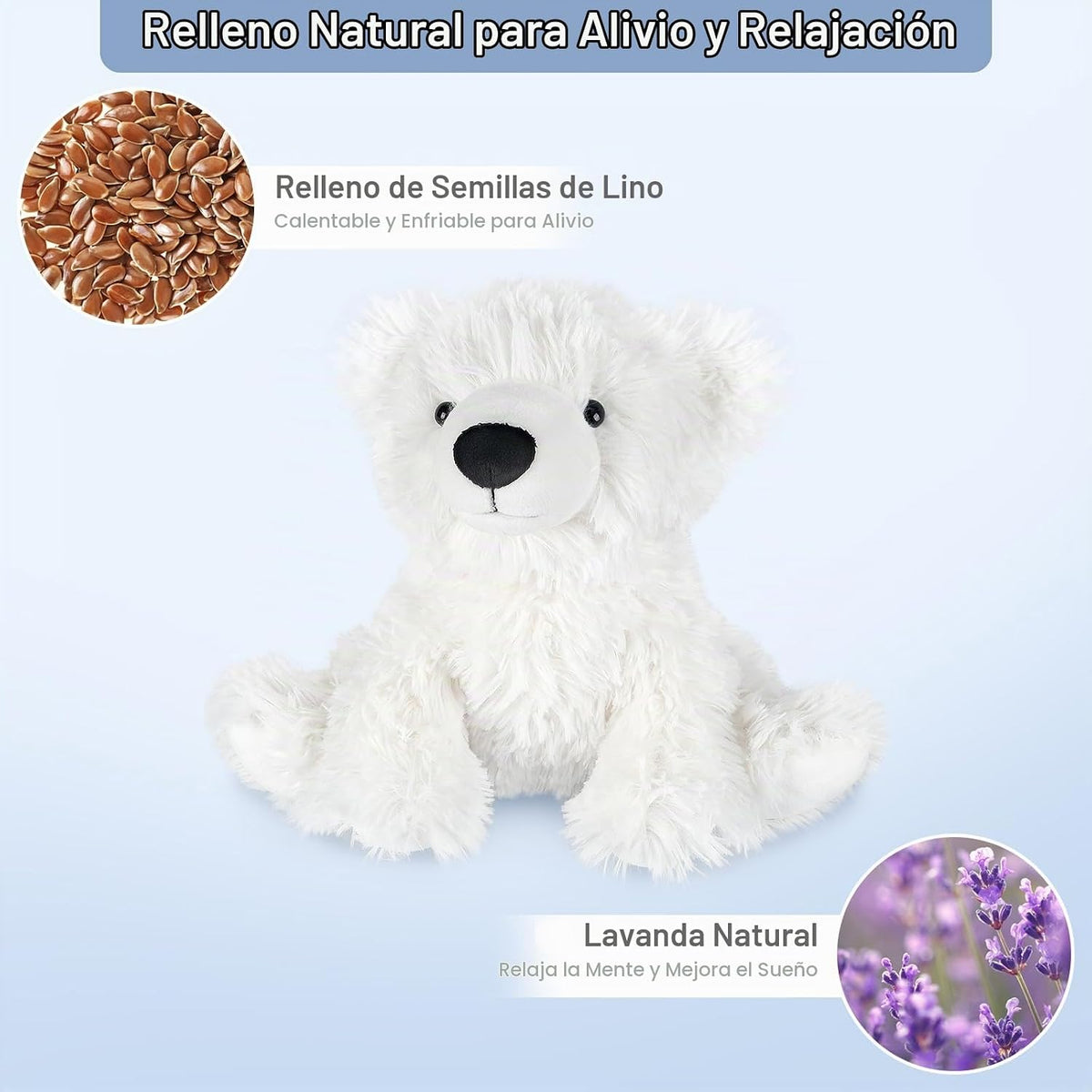 SuzziPals Almohadilla térmica para animales de peluche para microon...