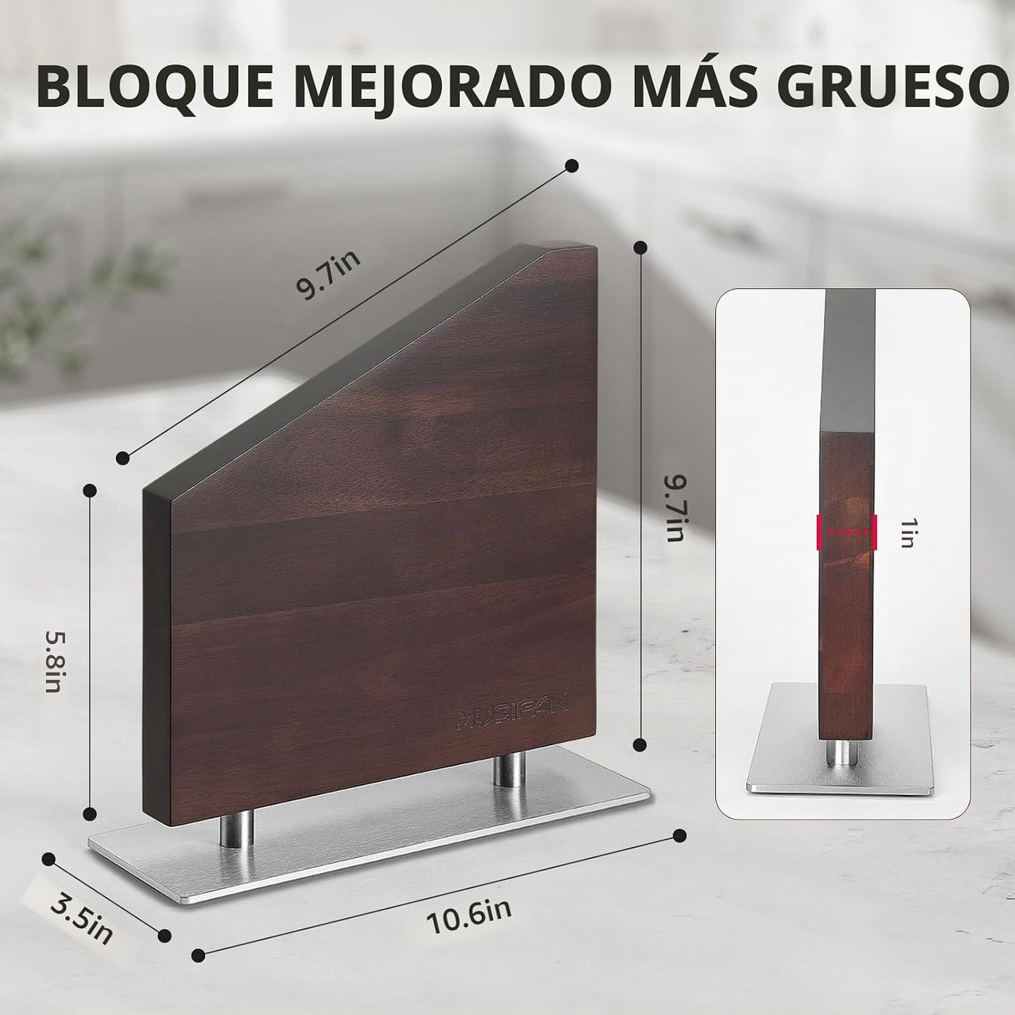 Bloque magnético para cuchillos sin cuchillos, soportes universales...