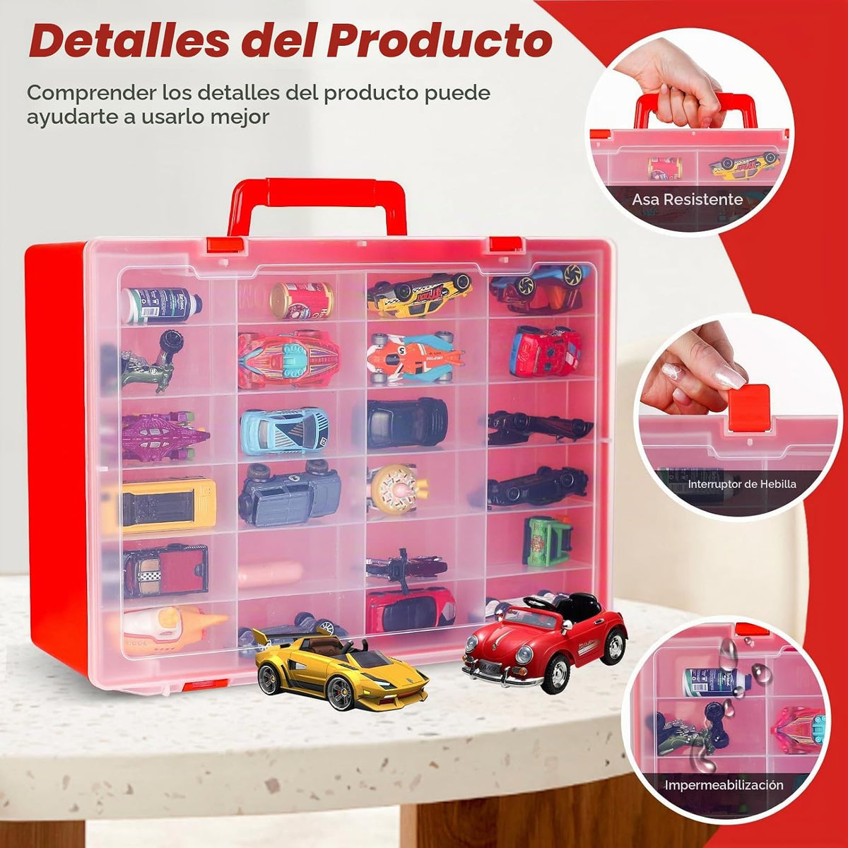RHCOM Organizador de juguetes. 72 compartimentos. Caja de almacenam...