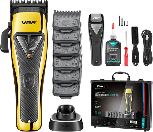 VGR 015 - Cortadora de pelo profesional inalámbrica para hombres, 9...