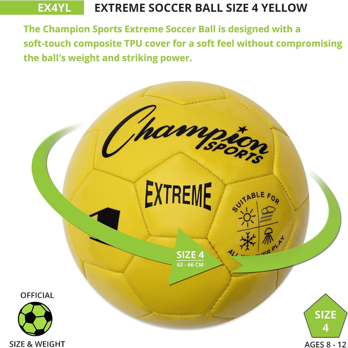 Champion Sports Extreme Series - Balón de fútbol \u2013 Tamaños 3,...