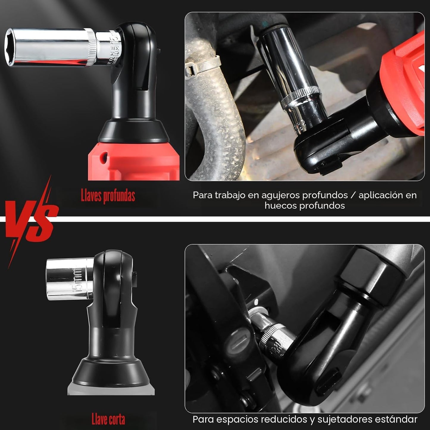 AOBEN Kit de llave de trinquete inalámbrica de 20 V, 3\/8", trinque...