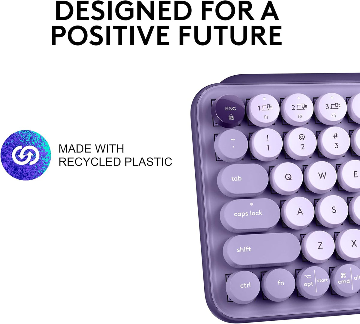 Logitech Teclado mecánico inalámbrico POP Keys con teclas Emoji - C...