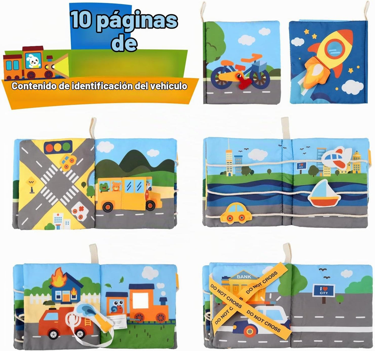 Richgv Libros para bebés de 6 a 12 meses, libro de actividades sens...