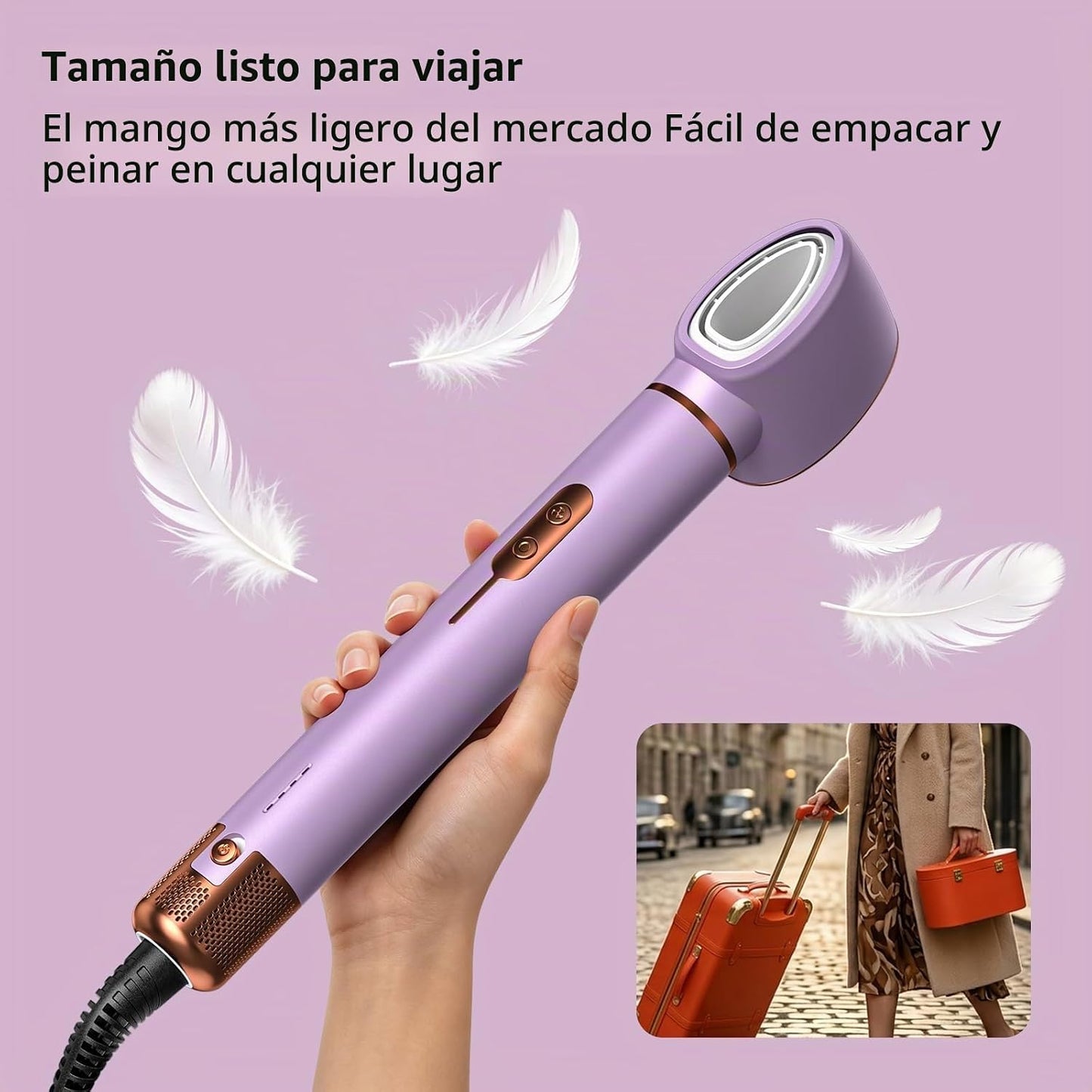 Secador de pelo de iones negativos 7 en 1, juego de estilizadores d...