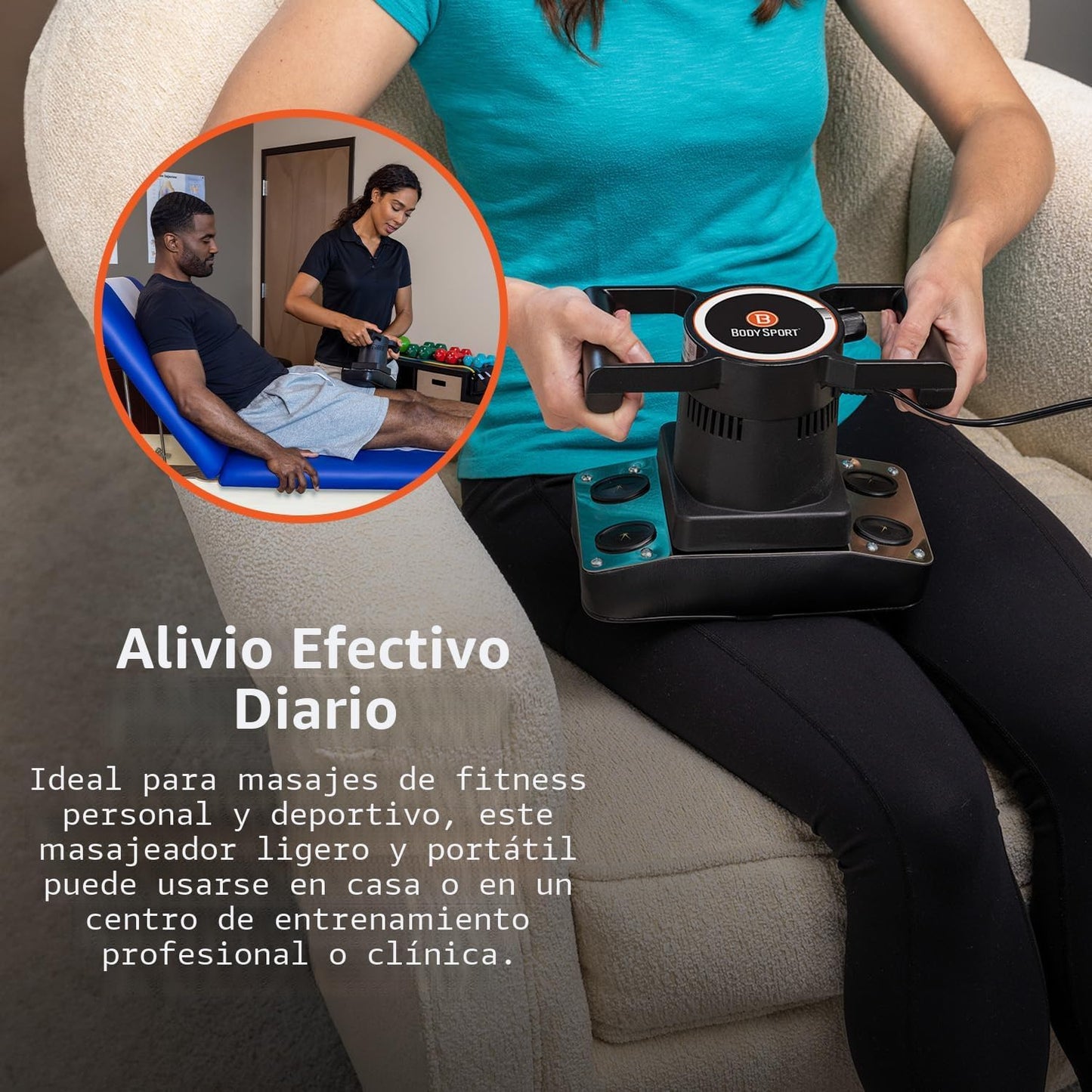 Body Sport Masajeador Profesional Vibrador de Velocidad Variable Te...