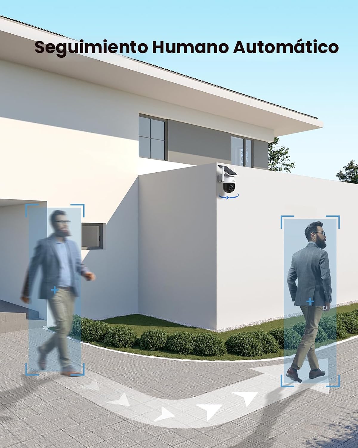 aosu Cámara solar inalámbrica para exteriores, cámara de seguridad...