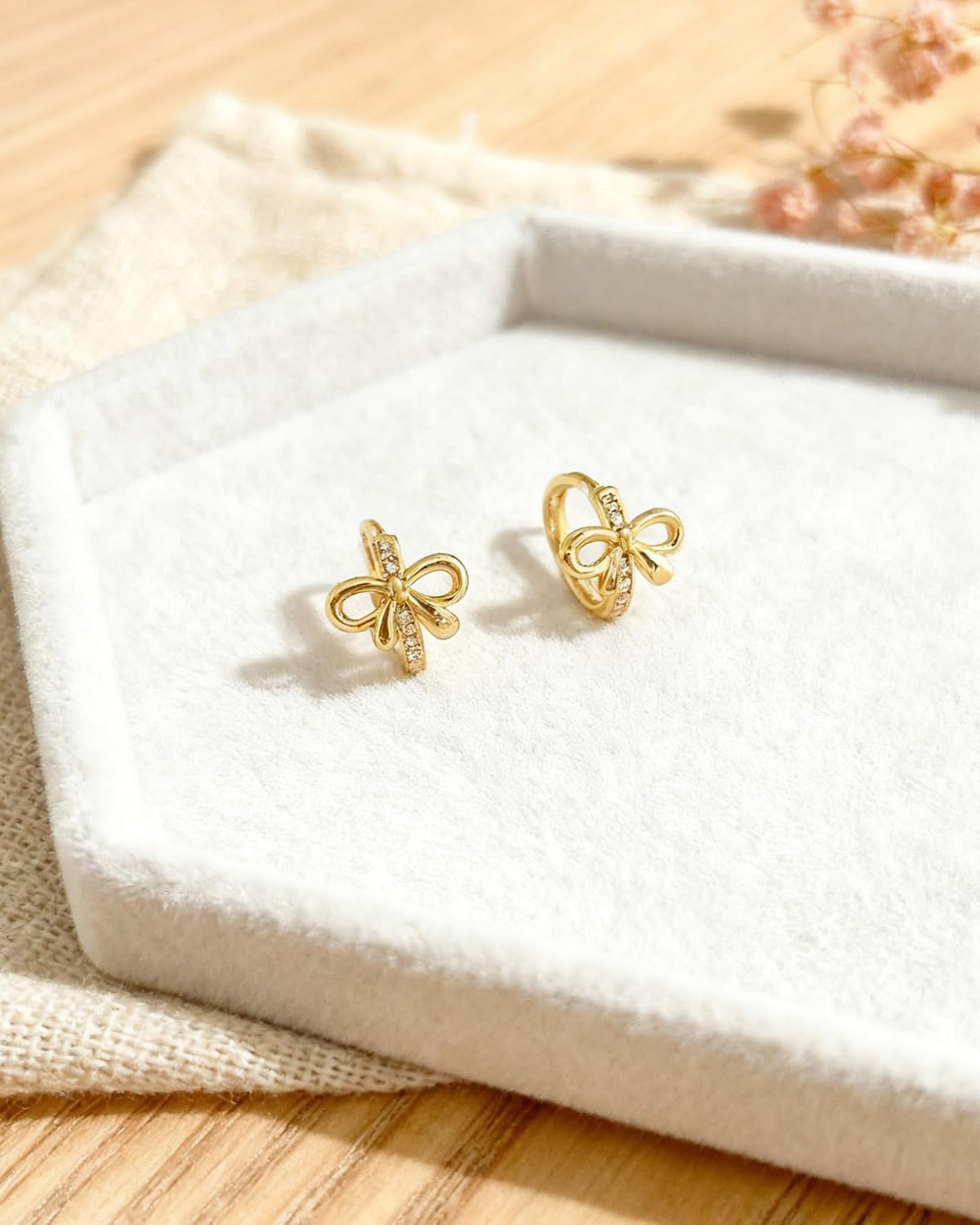 Aretes de ópalo chapados en oro de 14 quilates para mujer, aretes d...