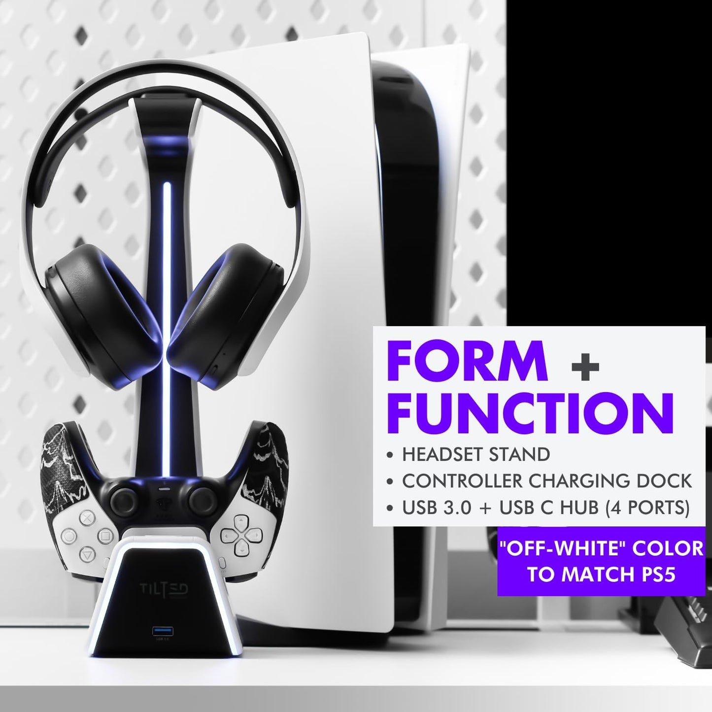 Tilted Nation Soporte para auriculares y controlador para juegos |...