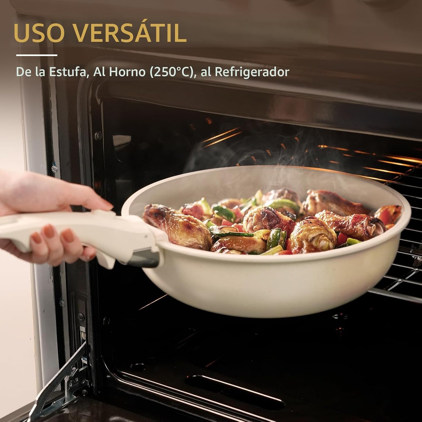 Astercook - Juego de utensilios de cocina de cerámica antiadherente...