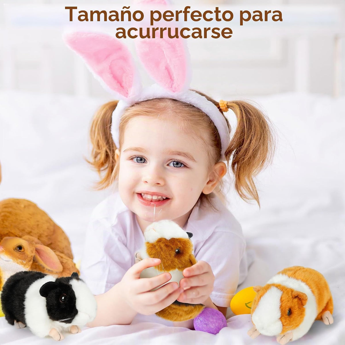 redaica 3 peluches de conejillo de indias, juguetes de peluche de 7...