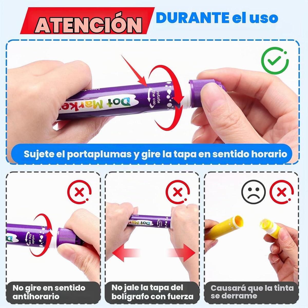 FUMILE 40 marcadores de puntos para niños pequeños de 1 a 3 años, 8...